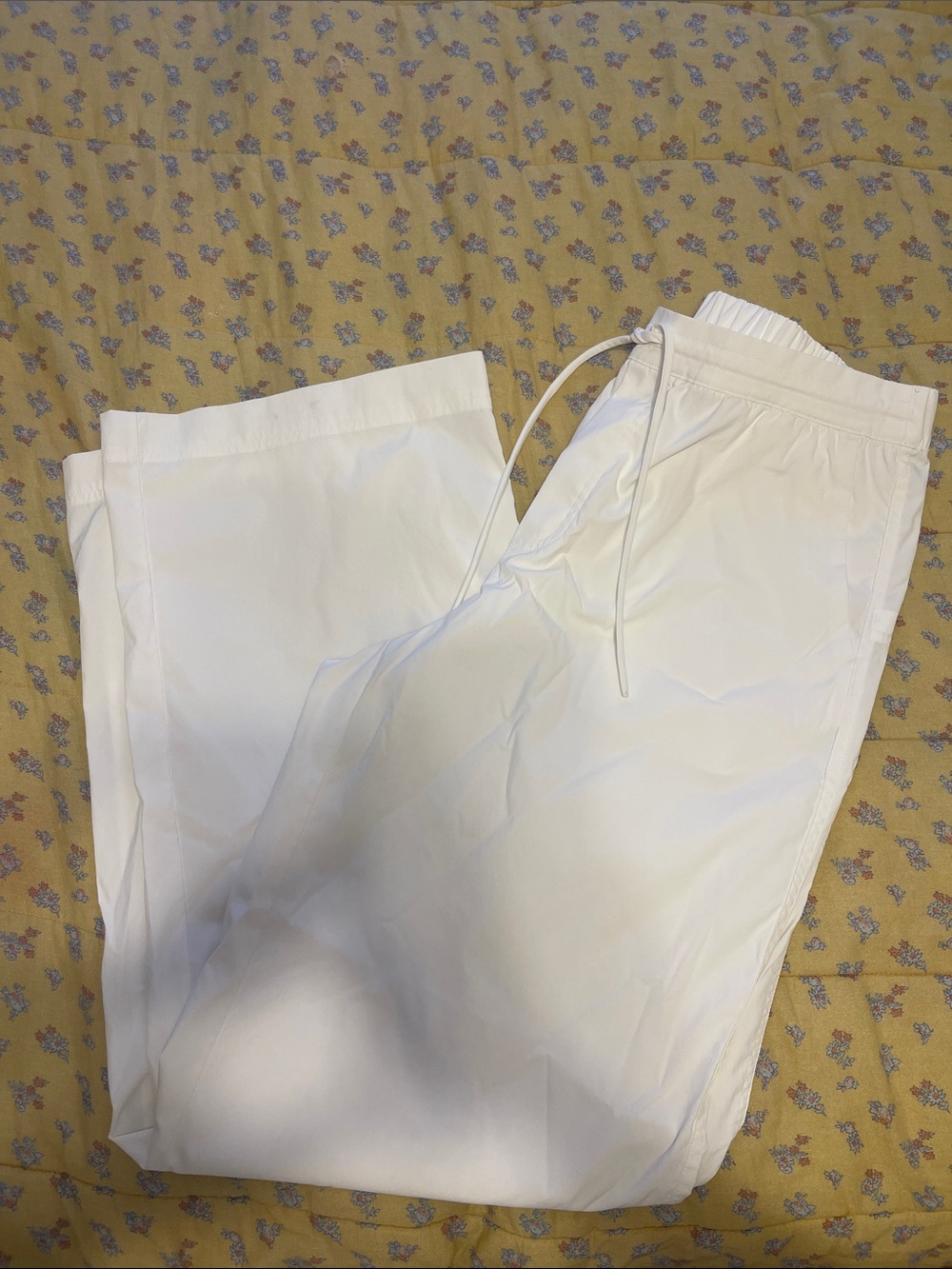 Athleta White Drift Poplin Pants